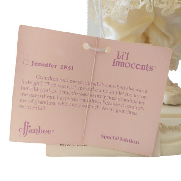 Effanbee Jennifer Doll Vintage 1988 Lil Innocents With Tags Blonde Hair Blue Eye - Picture 10 of 16
